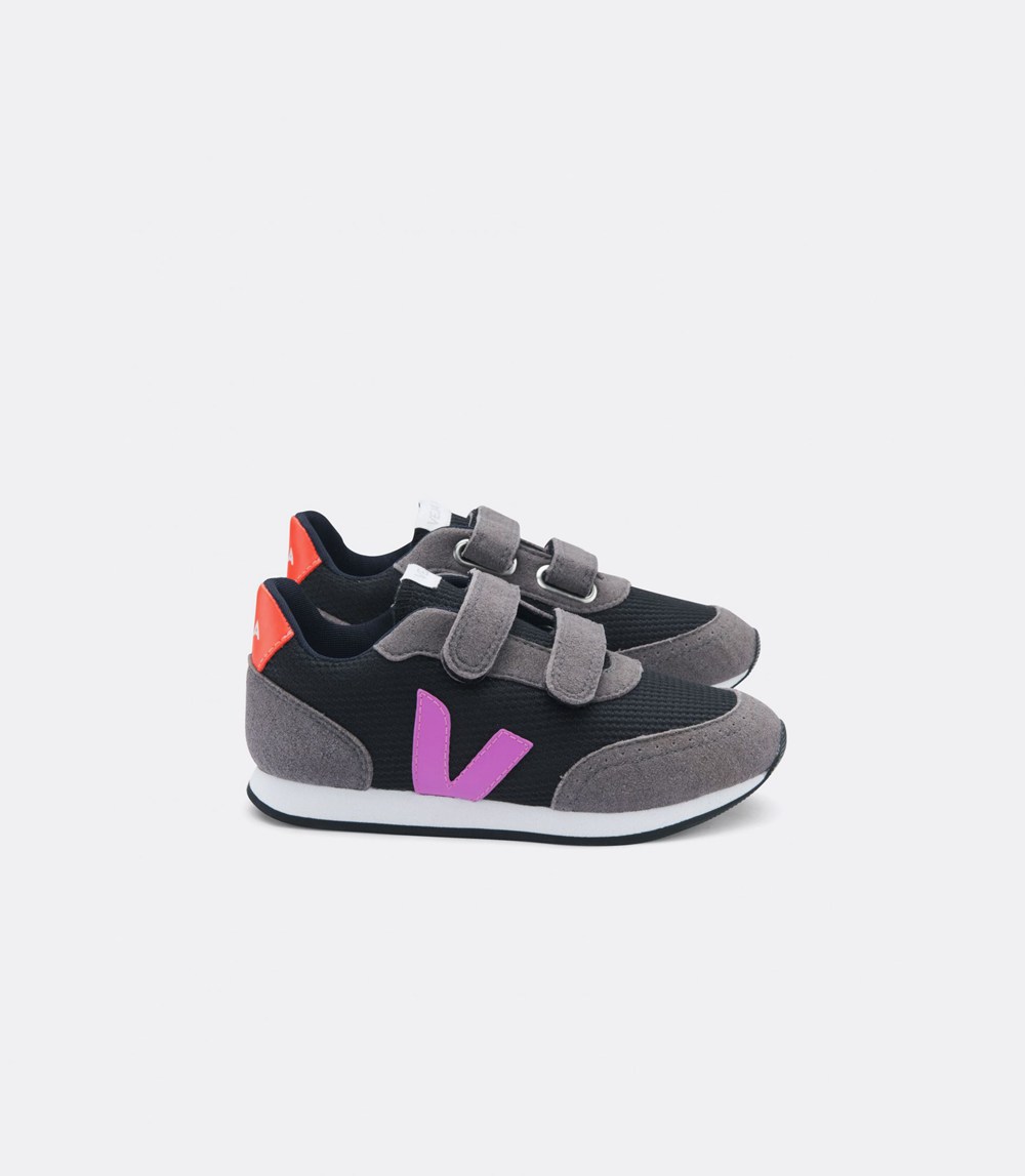 Veja Sneakers Barn - Arcade B-Mesh - Nigga/Grå/Orange/Lila - 571860-USA